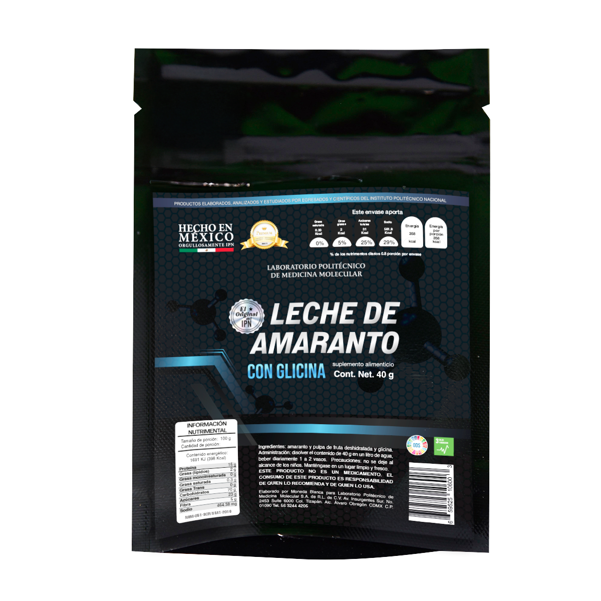 LECHE DE AMARANTO CON GLICINA